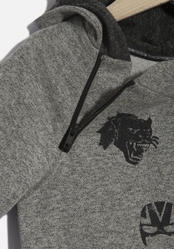 IKKS garcon city black hooded sweatshirt gris moyen